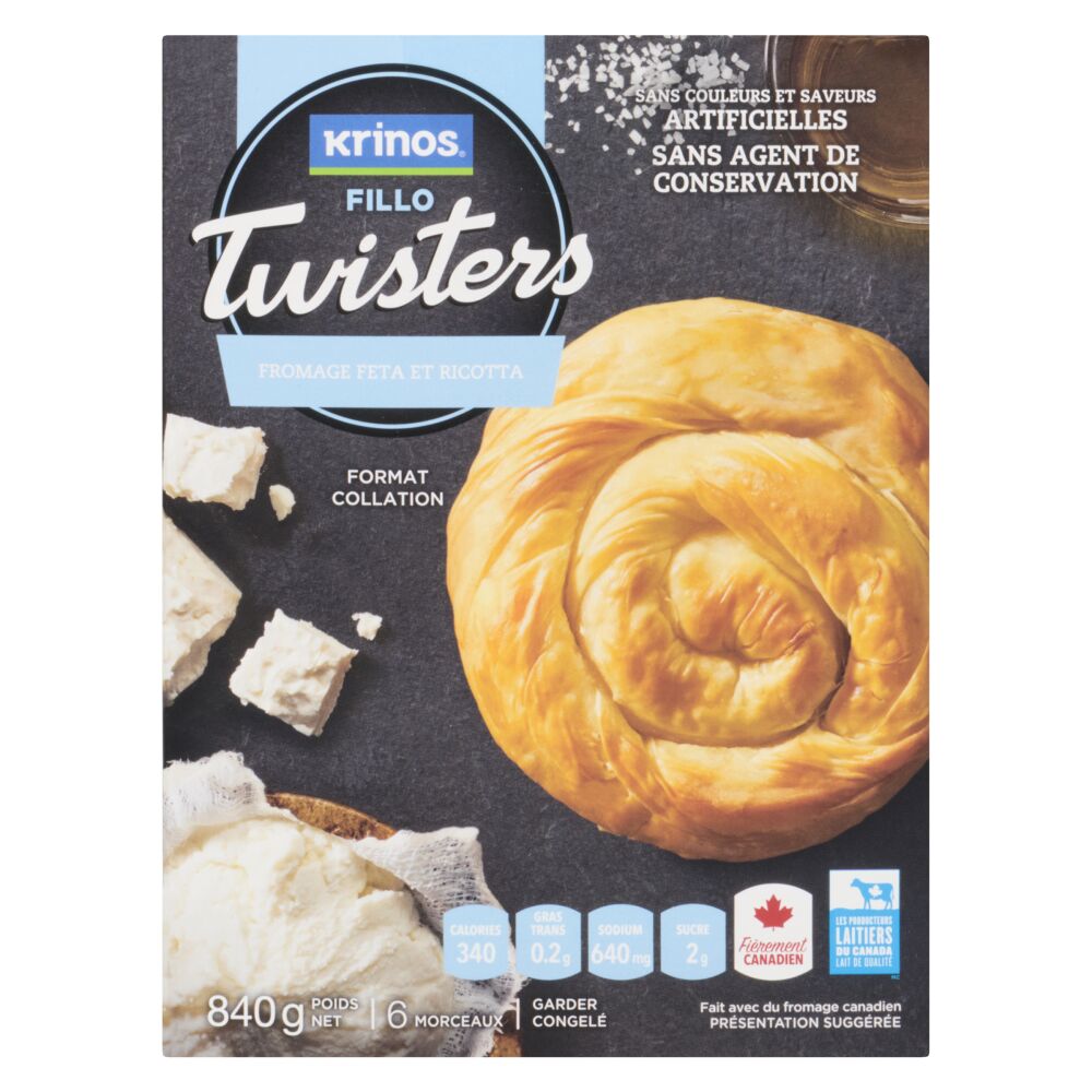 Krinos Fillo twisters Feta et ricotta 840g