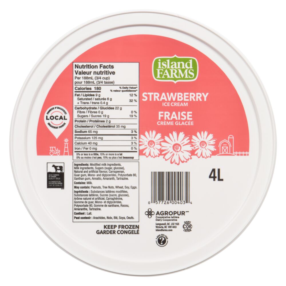 Island Farms Strawberry Ice Cream 4L