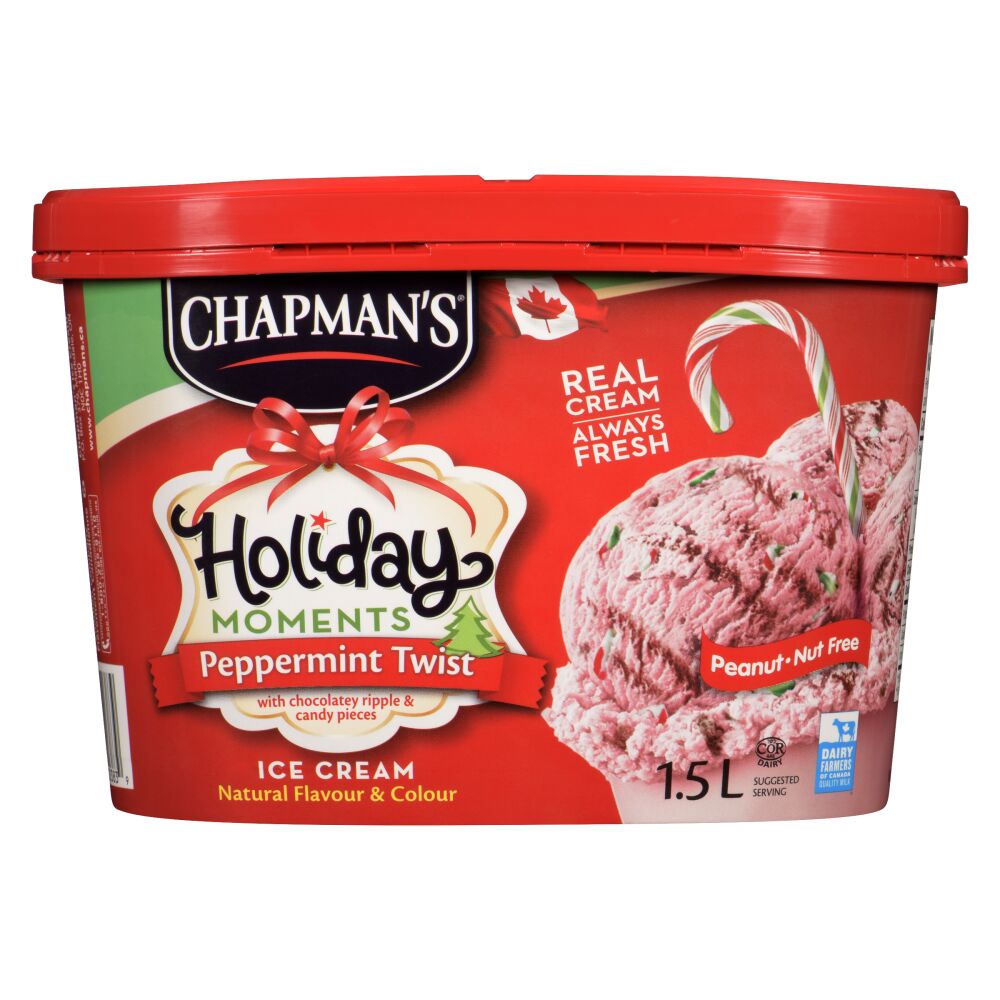 Chapman's Holiday Moments Peppermint Twist Ice Cream 1.5L