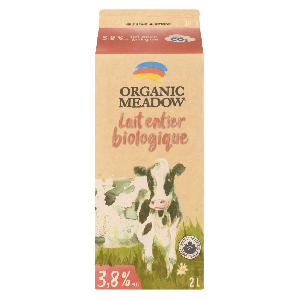 Organic Meadow Lait entier biologique 3.8% M.G. 2L