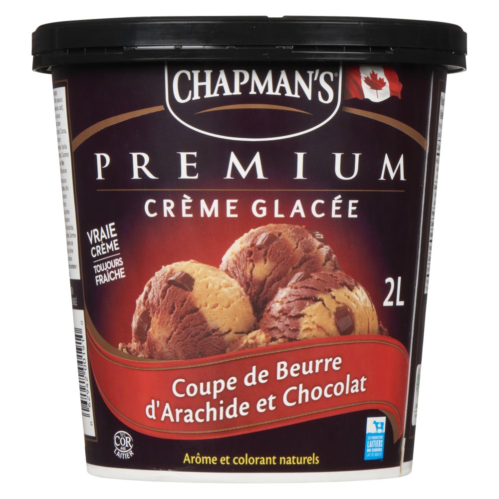 Chapman's Crème glacée premium coupe de beurre d'arachide et chocolat 2L