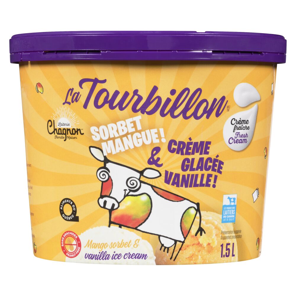 Chagnon Mango Sorbet & Vanilla Ice Cream 1.5L