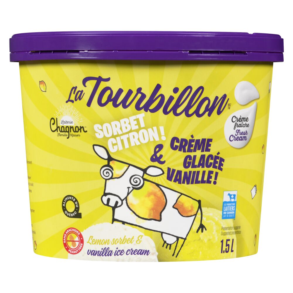 Chagnon Lemon Sorbet & Vanilla Ice Cream 1.5L