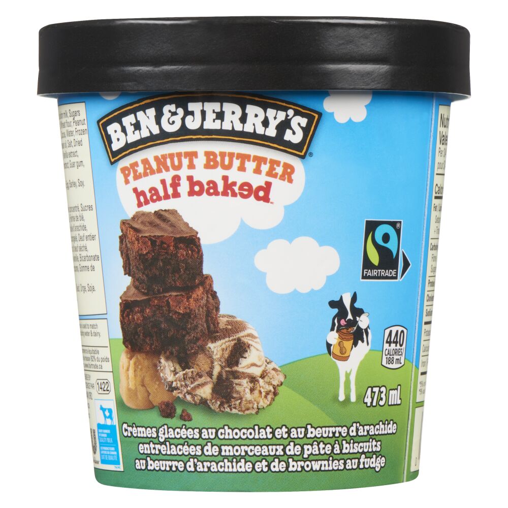 Ben & Jerry's Crème glacée chocolat et beurre d'arachide 473ml