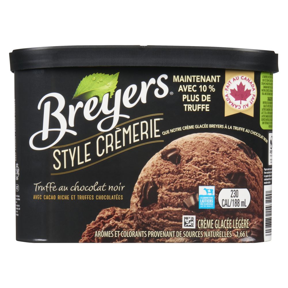 Breyers Crème glacée truffe au chocolat noir 1.66L