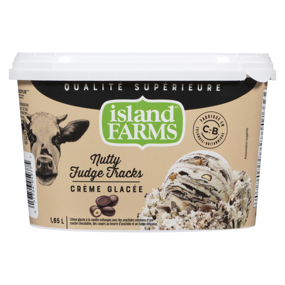 Island Farms Crème glacée supérieure Nutty Fudge Tracks 1.65L