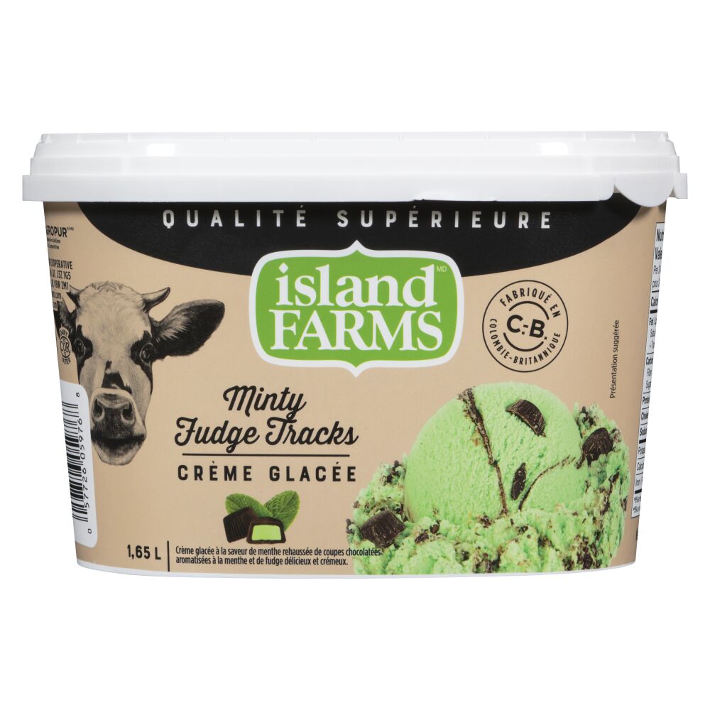 Island Farms Crème glacée supérieure Minty Fudge Tracks 1.65L