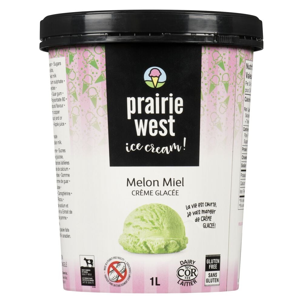 Prairie West Ice Cream! Crème glacée melon miel 1L