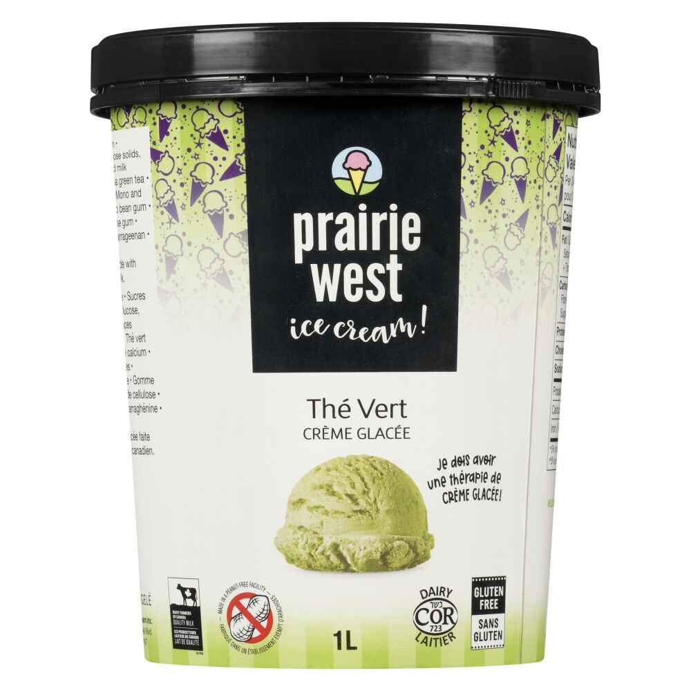 Prairie West Ice Cream! Crème glacée thé vert 1L