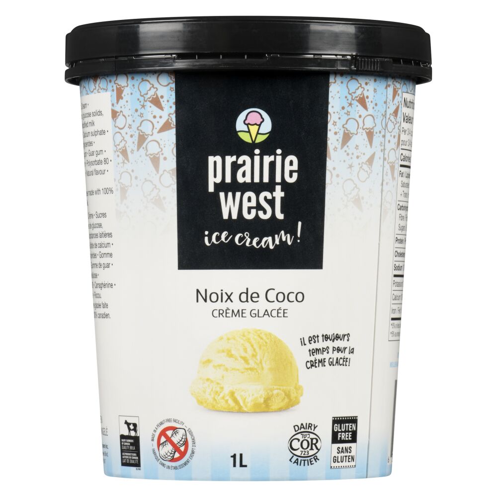 Prairie West Ice Cream! Crème glacée noix de coco 1L