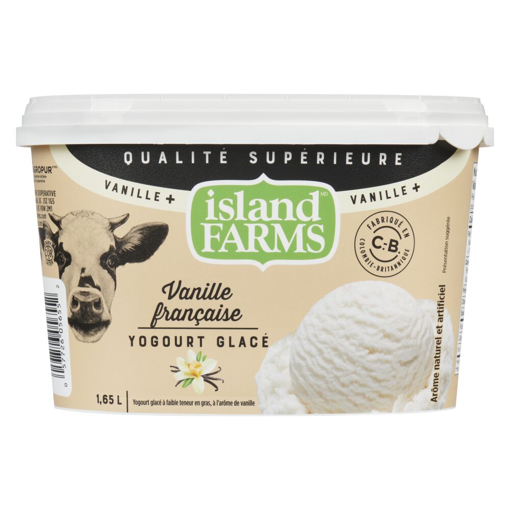 Island Farms Yogourt glacé vanille+ vanille française 1.65L