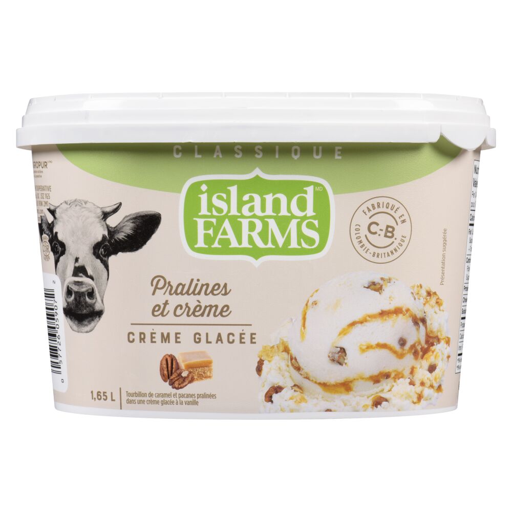 Island Farms Crème glacée classique pralines et crème 1.65L