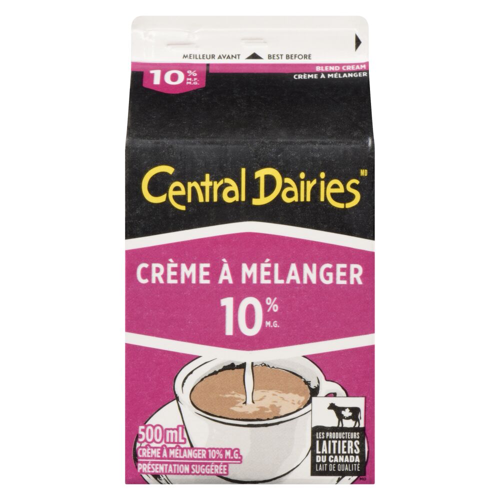 Central Dairies Crème à mélanger 10% M.G. 500ml