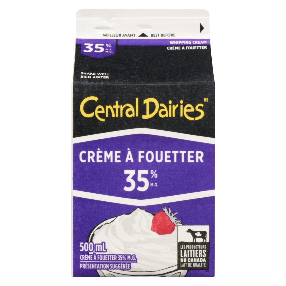 Central Dairies Crème à fouetter 35% M.G. 500ml