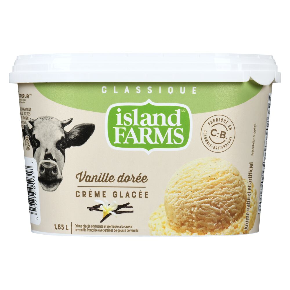 Island Farms Crème glacée classique vanille dorée 1.65L