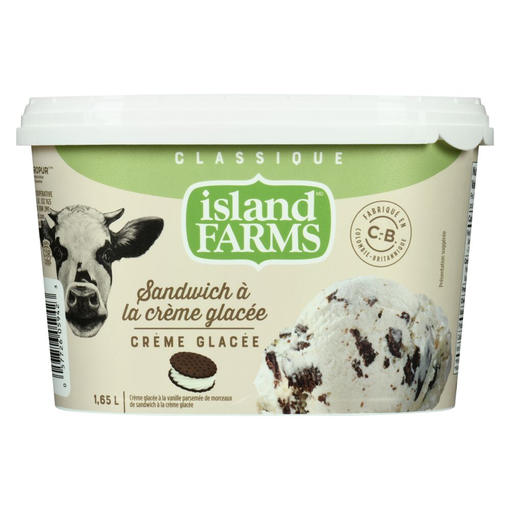 Island Farms Crème glacée sandwich à la crème glacée 1.65L