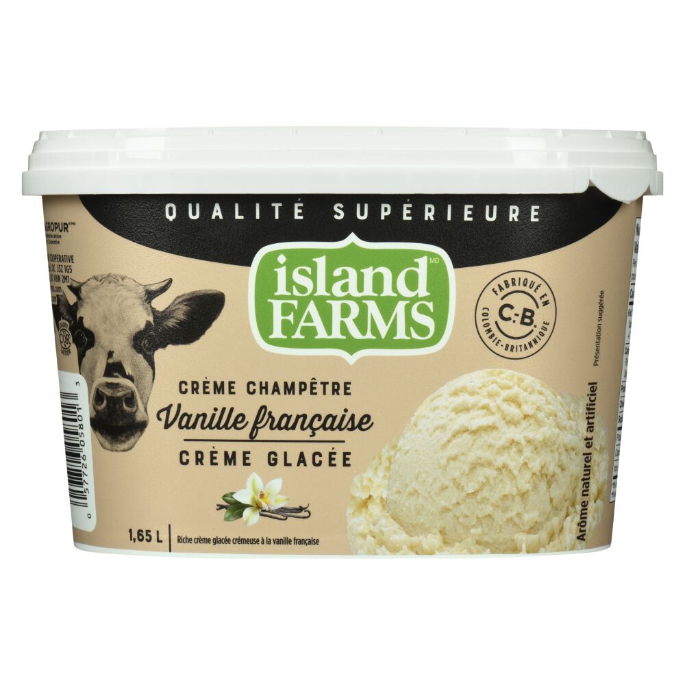 Island Farms Crème glacée supérieure crème champêtre vanille française 1.65L