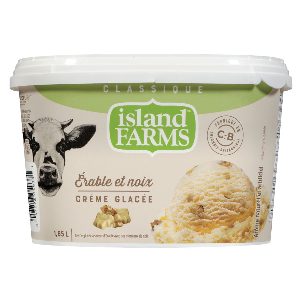 Island Farms Crème glacée classique érable et noix 1.65L