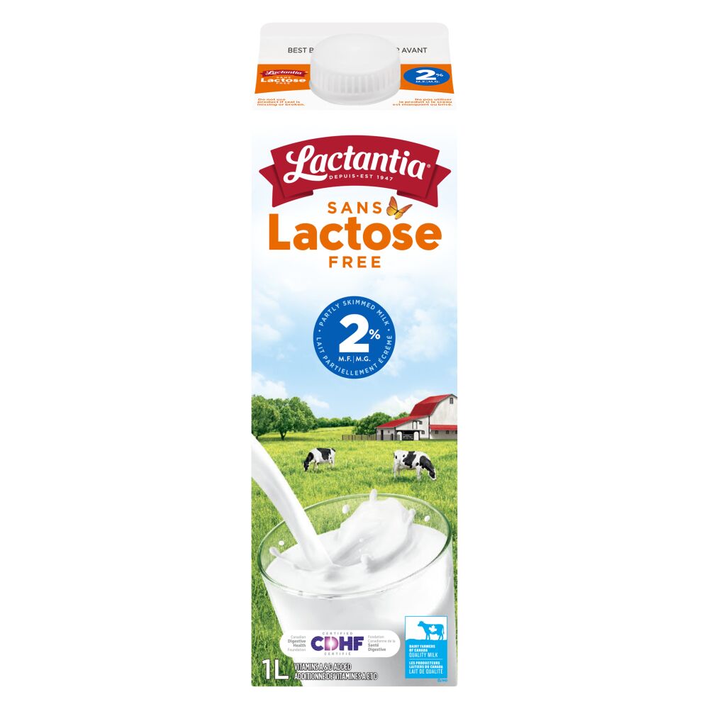 Lactantia Lactose Free Partly Skimmed Milk 2% M.F. 1L
