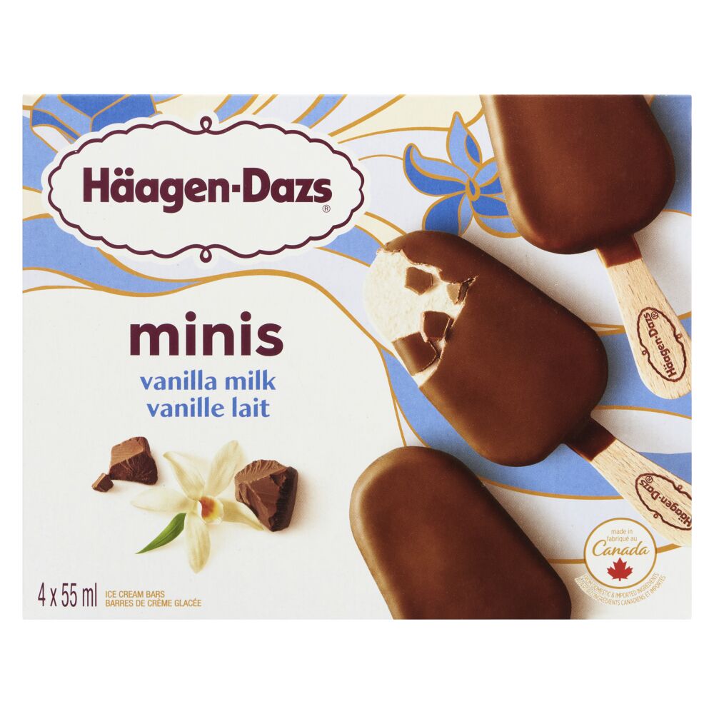 Häagen-Dazs Vanilla Milk Ice Cream Bars 4x55ml