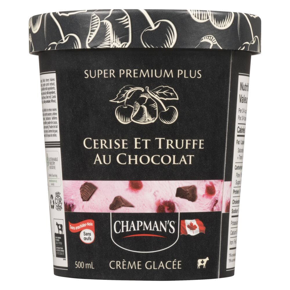 Chapman's Crème glacée super premium plus truffe cerise chocolat 500ml