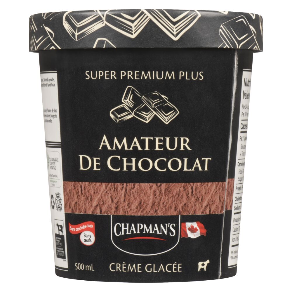 Chapman's Crème glacée super premium plus amateur de chocolat 500ml