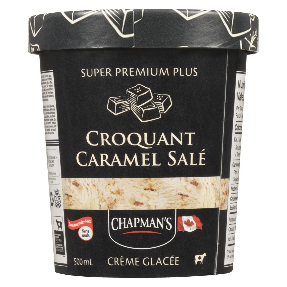 Chapman's Crème glacée super premium plus croquant caramel salé 500ml