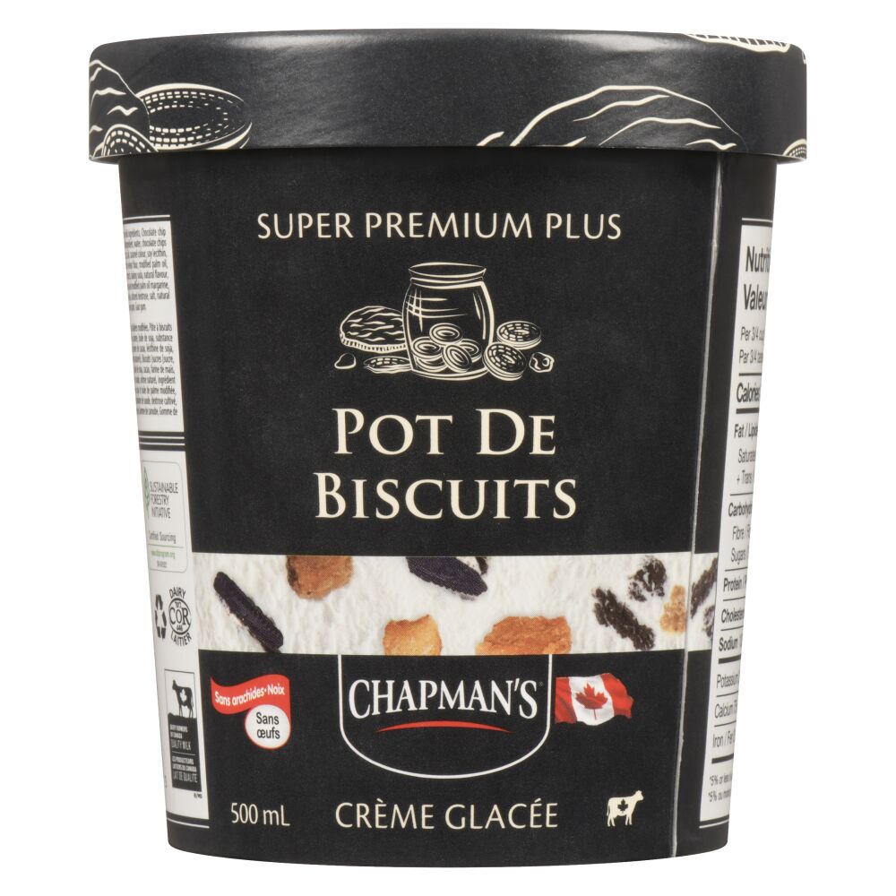 Chapman's Crème glacée super premium plus pot de biscuits 500ml