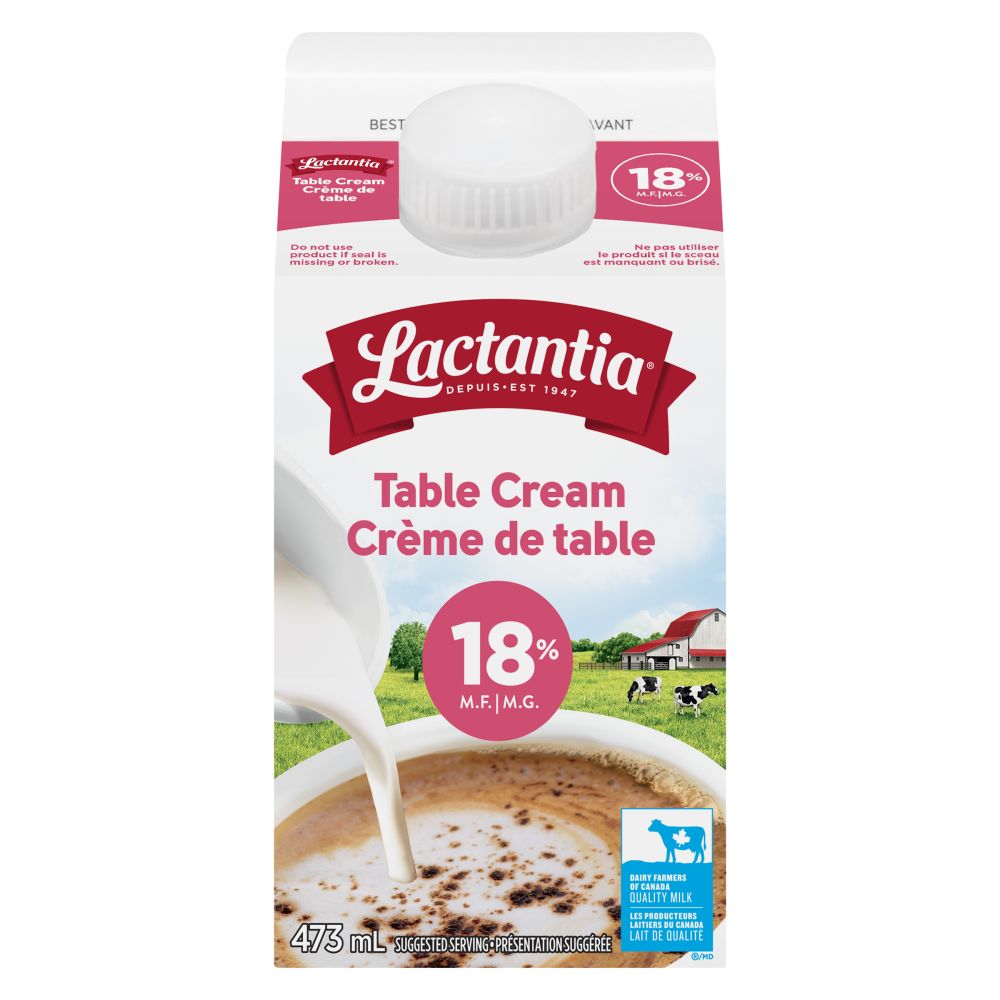 Lactantia Table Cream 18% M.F. 473ml