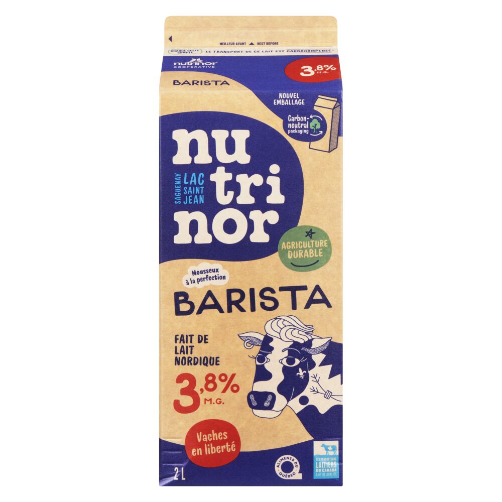 Nutrinor Lait nordique entier barista 3.8% M.G. 2L