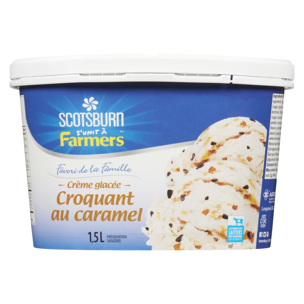 Scotsburn s'unit à Farmers Crème glacée croquant au caramel 1.5L