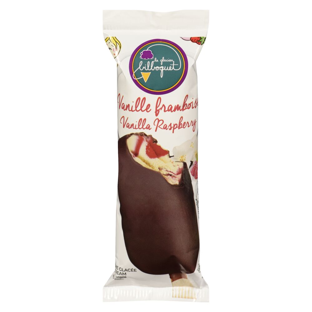 Le glacier bilboquet Vanilla-Raspberry Ice Cream Bars 88ml