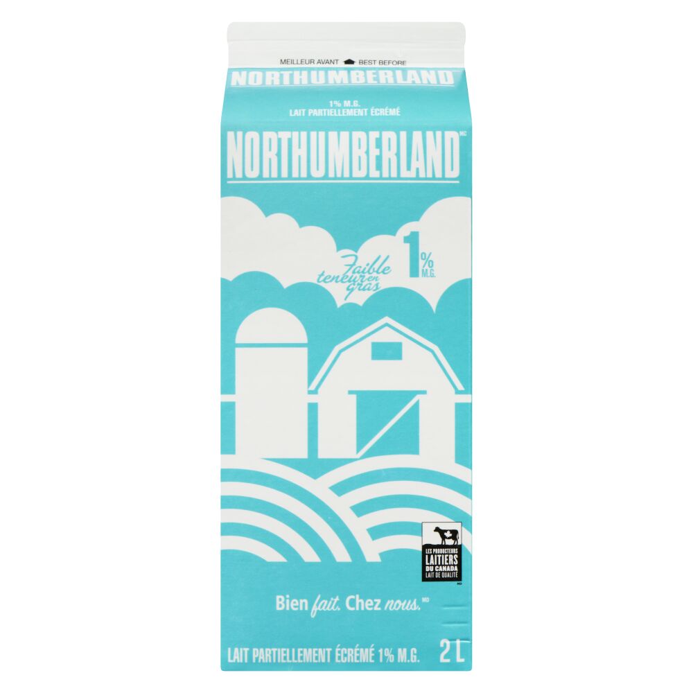 Northumberland Lait partiellement écrémé 1% M.G. 2L