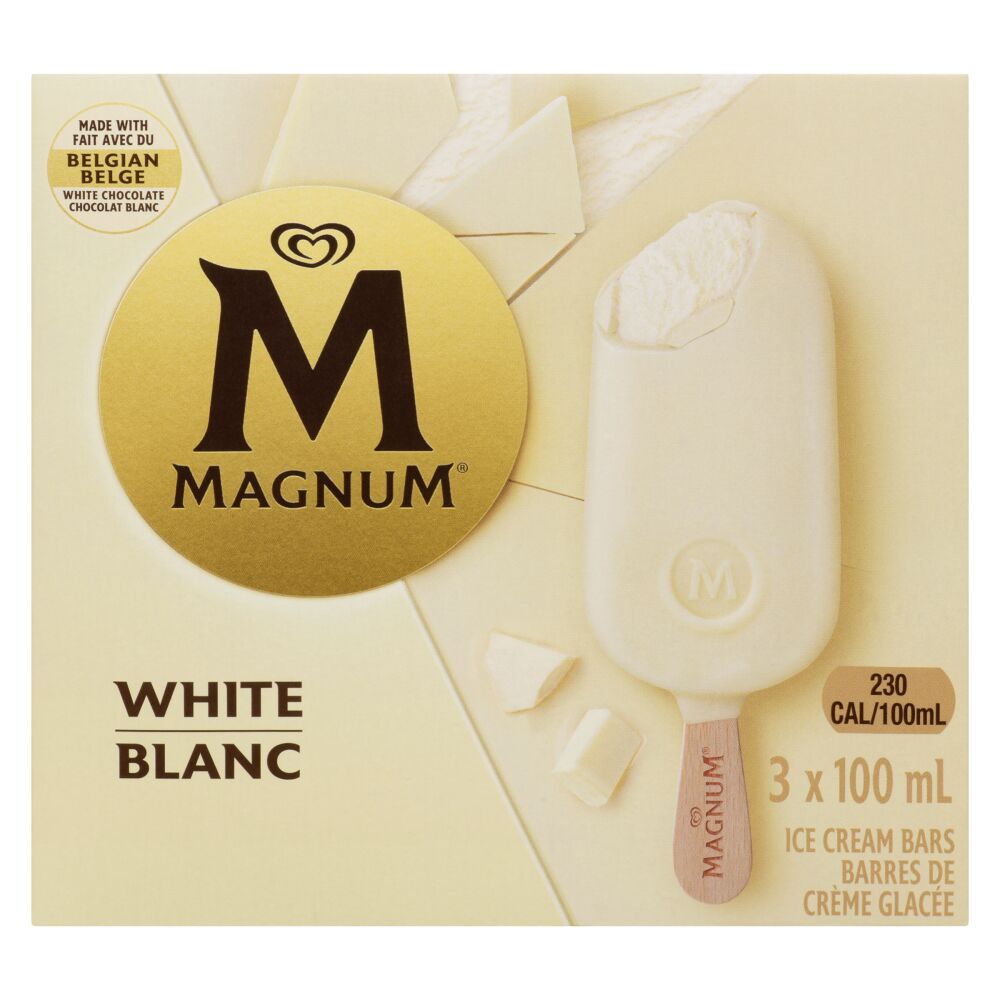 Magnum White Chocolate Ice Cream Bars 3x100ml