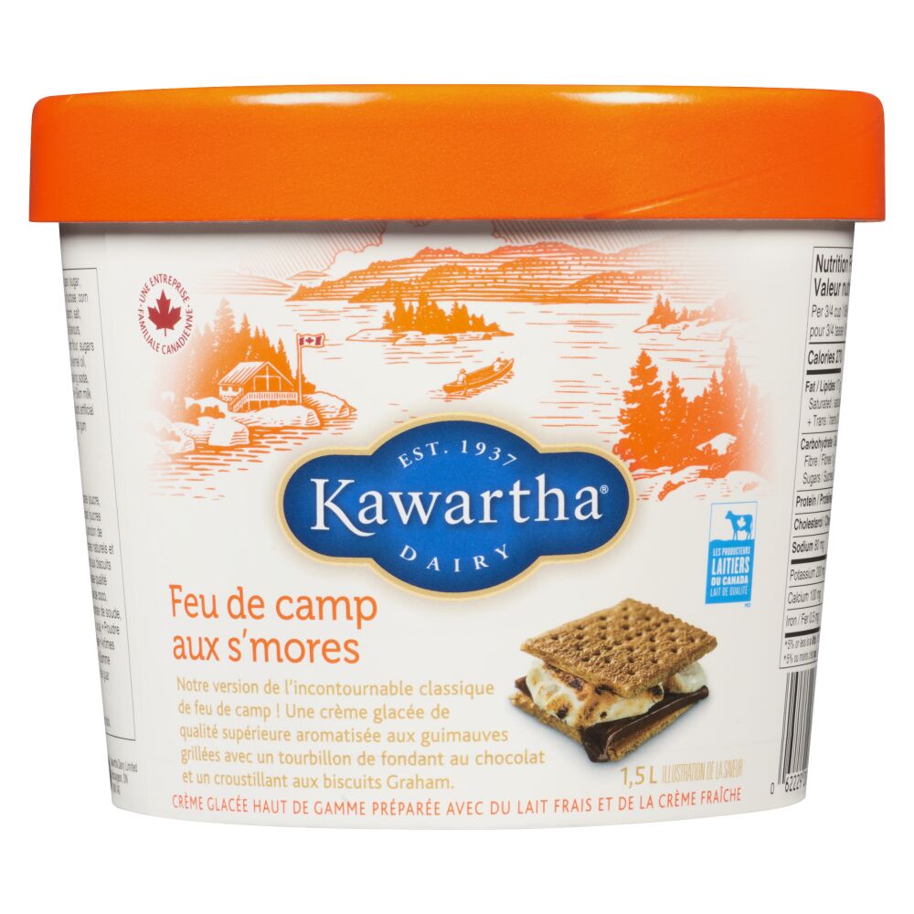 Kawartha Dairy Crème glacée feu de camp aux s'mores 1.5L