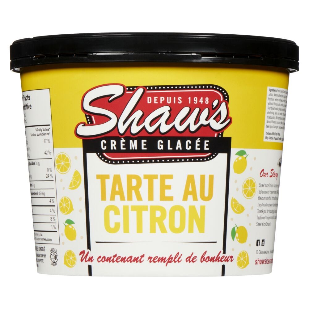 Shaw's Ice Cream Crème glacée tarte au citron 1.5L