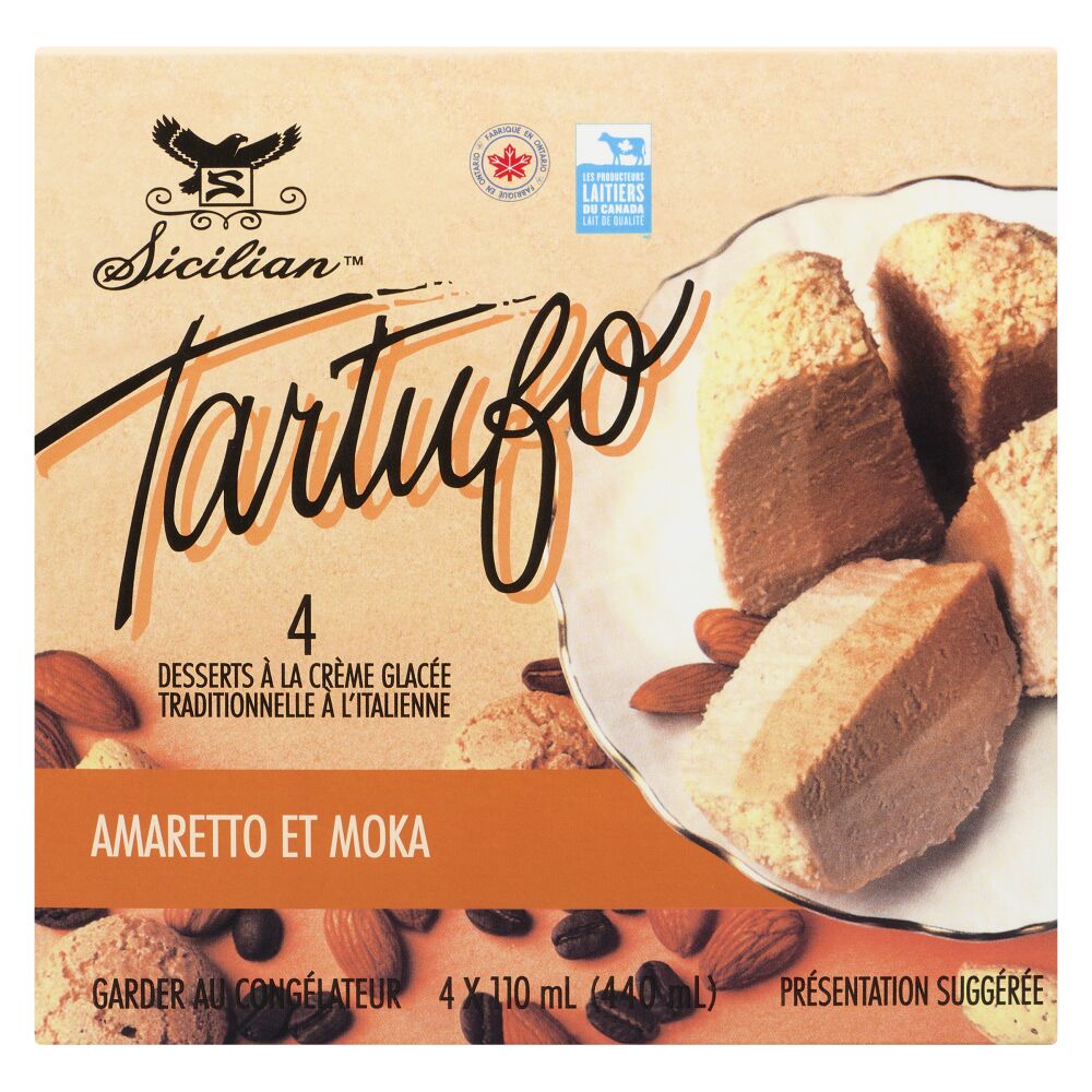 Sicilian Ice Cream Tartufo amaretto et moka 4x110ml