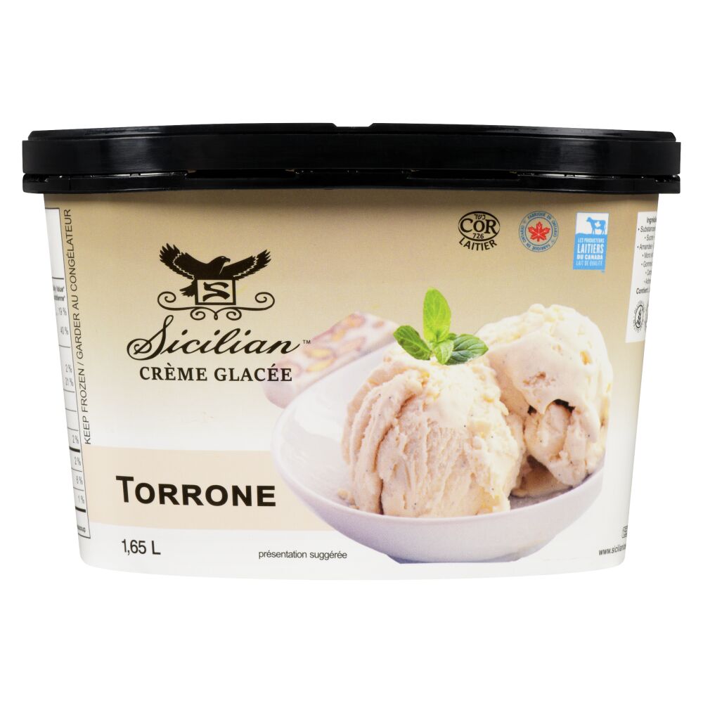 Sicilian Ice Cream Crème glacée torrone 1.65L