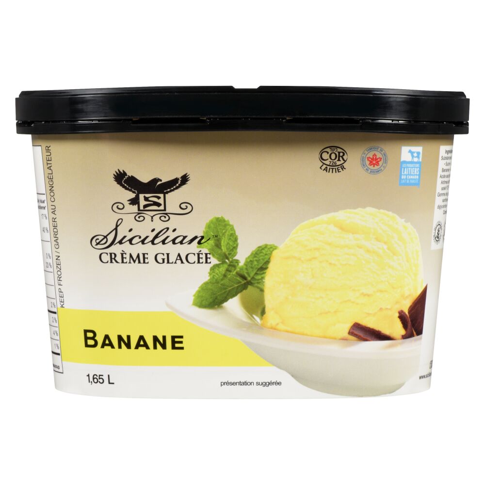 Sicilian Ice Cream Crème glacée banane 1.65L