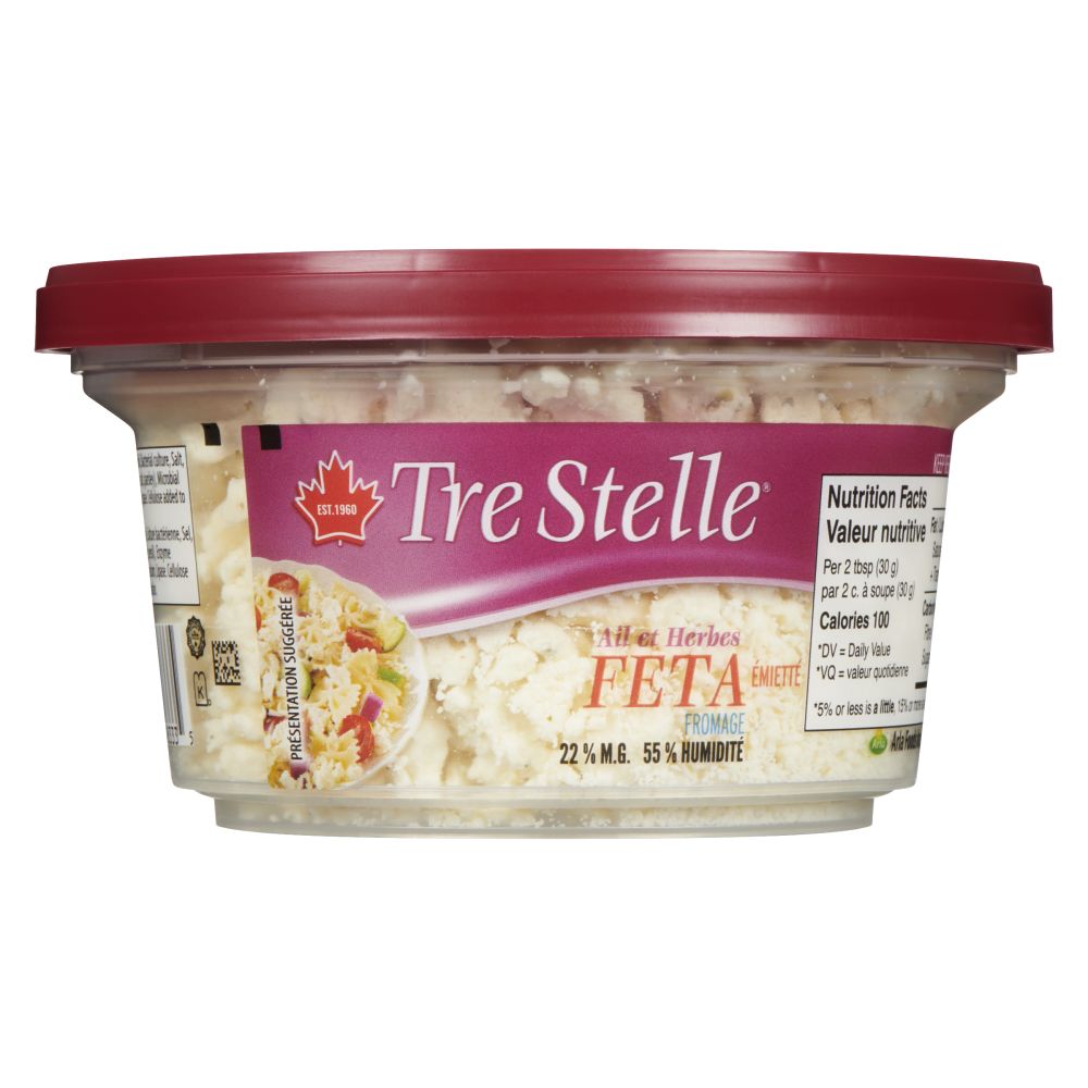 Tre Stelle Feta émietté ail et herbes 150g