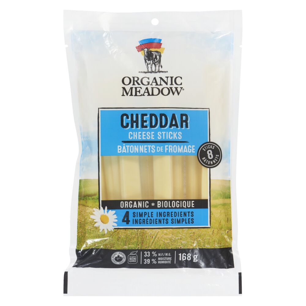 Organic Meadow Organic Cheddar Sticks 168g