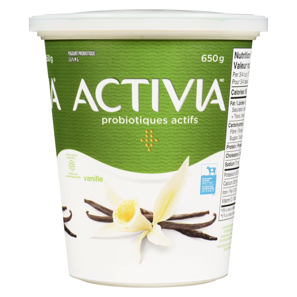 Activia Yogourt probiotique vanille 650g
