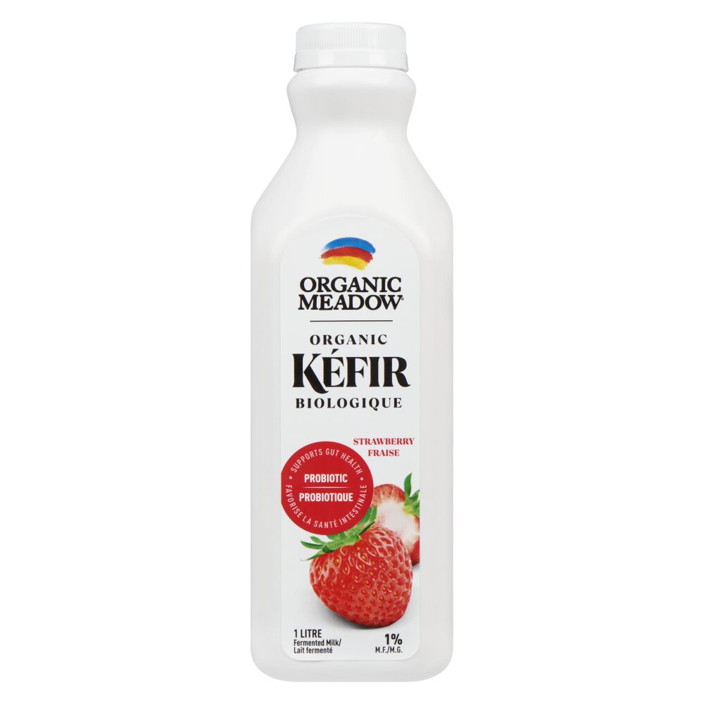 Organic Meadow Organic Strawberry Kéfir 1% M.F. 1L