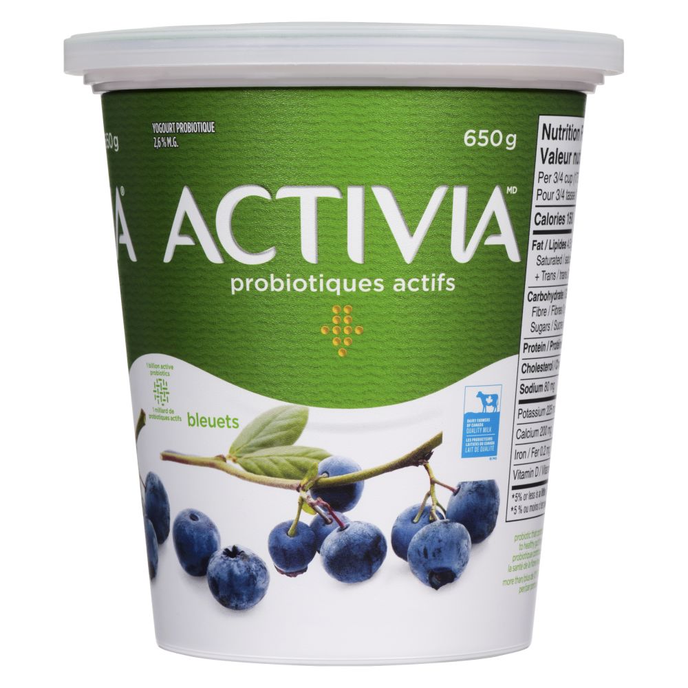 Activia Yogourt probiotique bleuets 650g