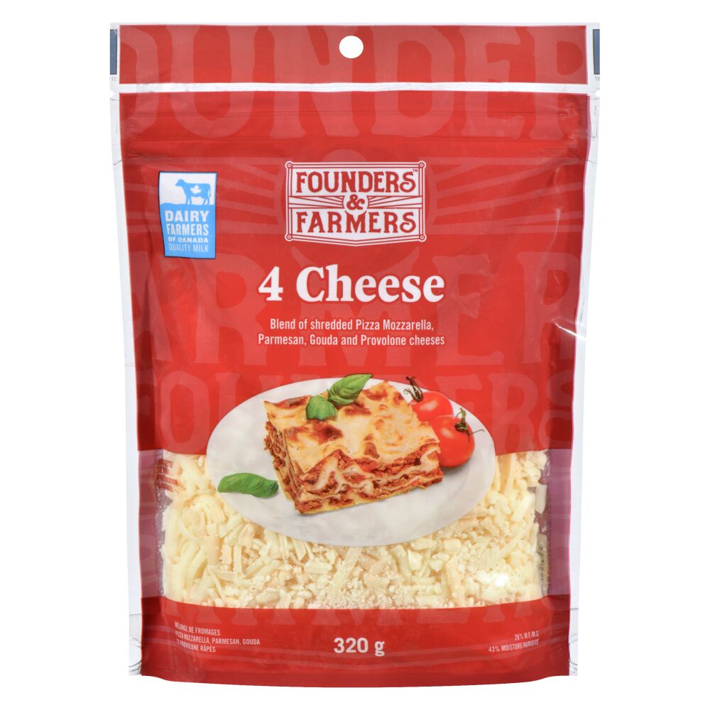 Founders & Farmers Shredded 4 Cheese Blend 320g
