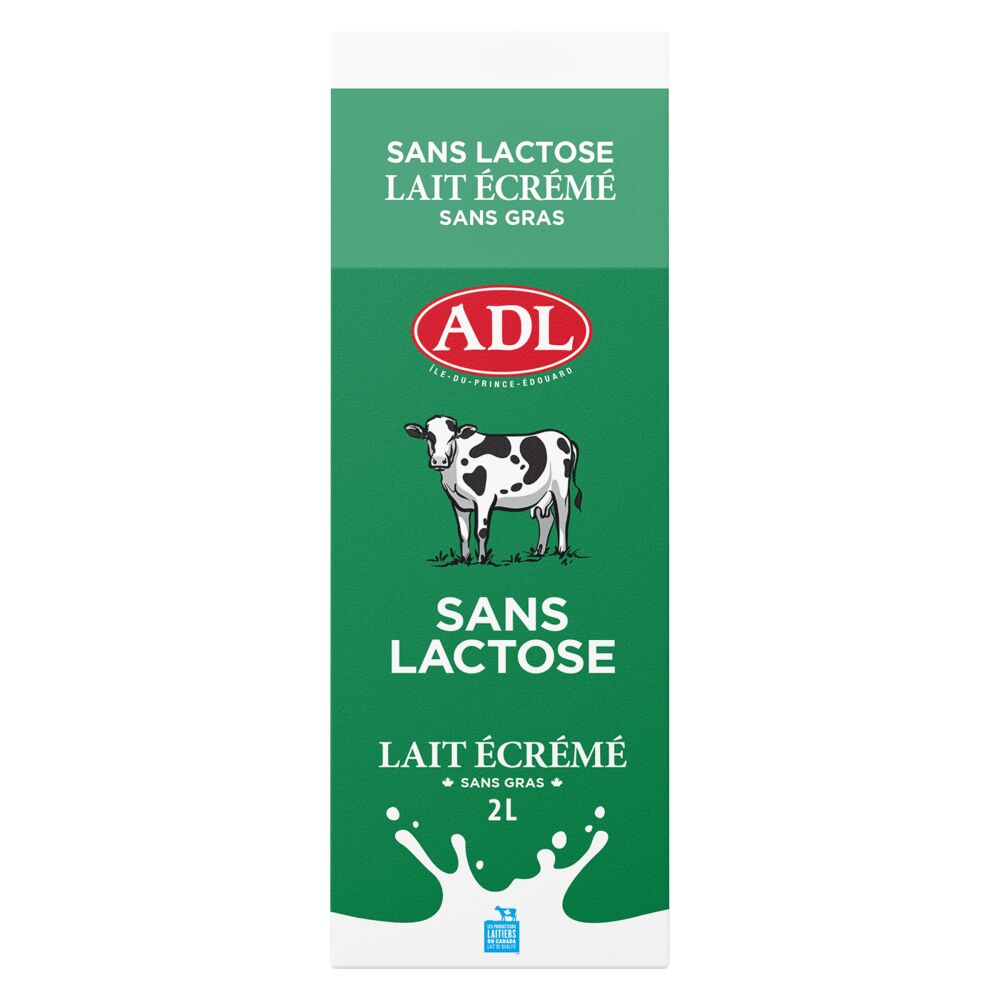 ADL Lait écrémé sans lactose 0% M.G. 2L