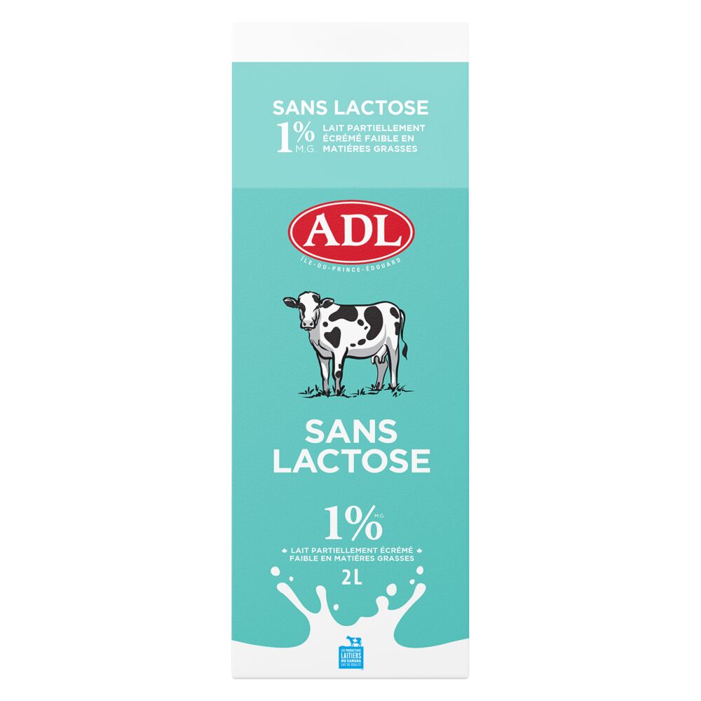 ADL Lait partiellement écrémé sans lactose 1% M.G. 2L