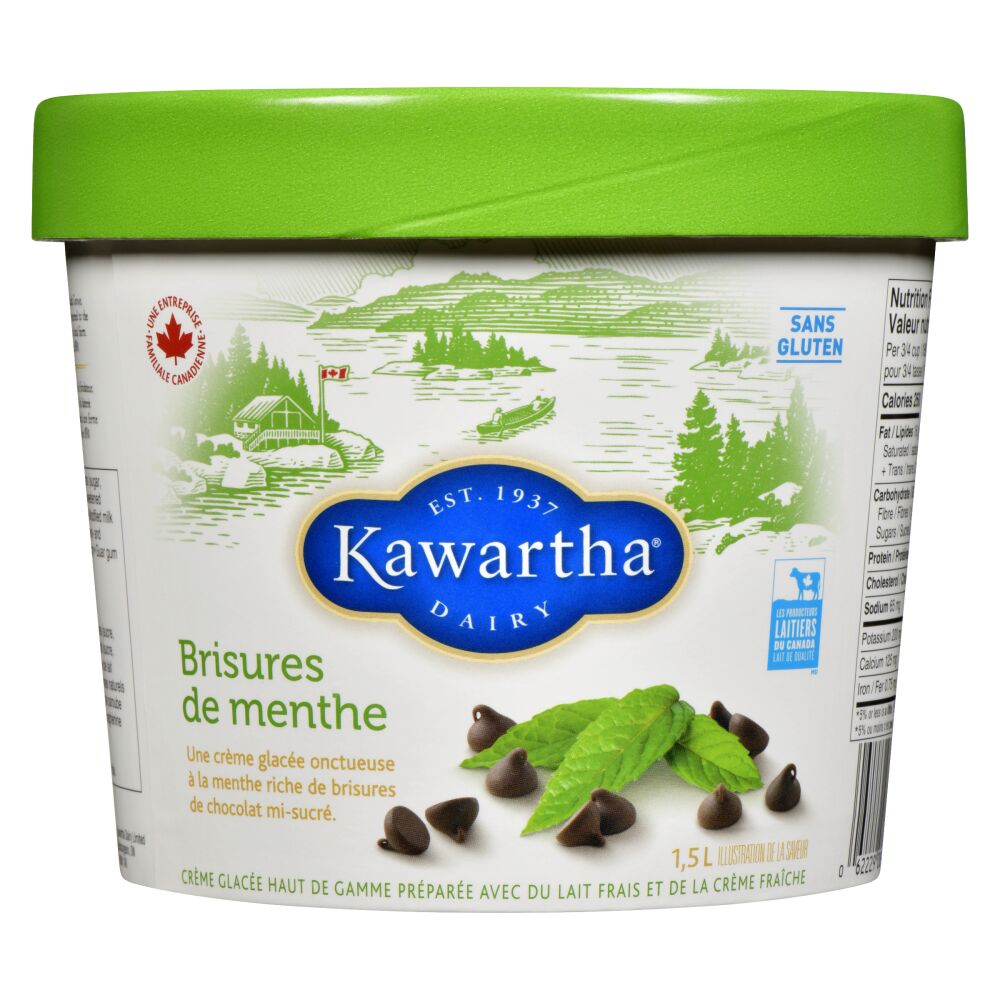 Kawartha Dairy Crème glacée brisures et menthe 1.5L