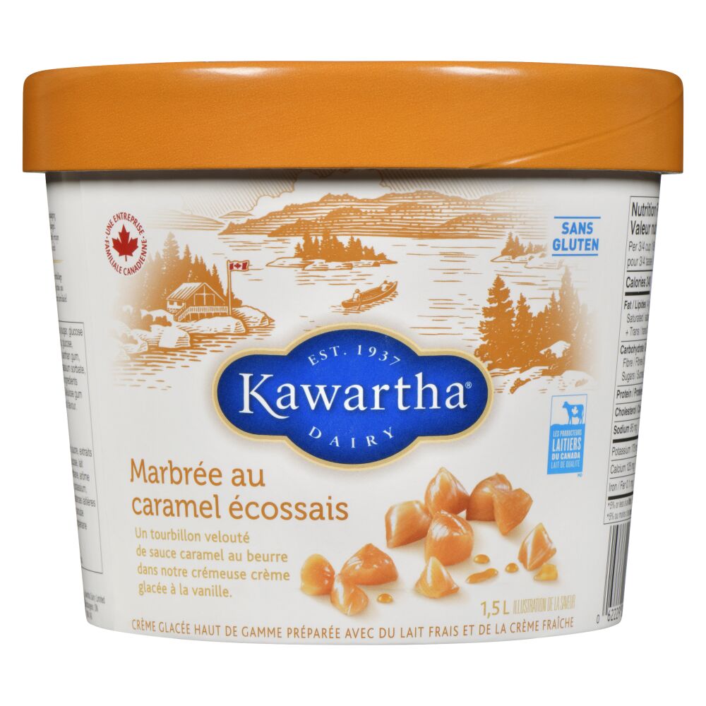 Kawartha Dairy Crème glacée marbrée au caramel écossais 1.5L
