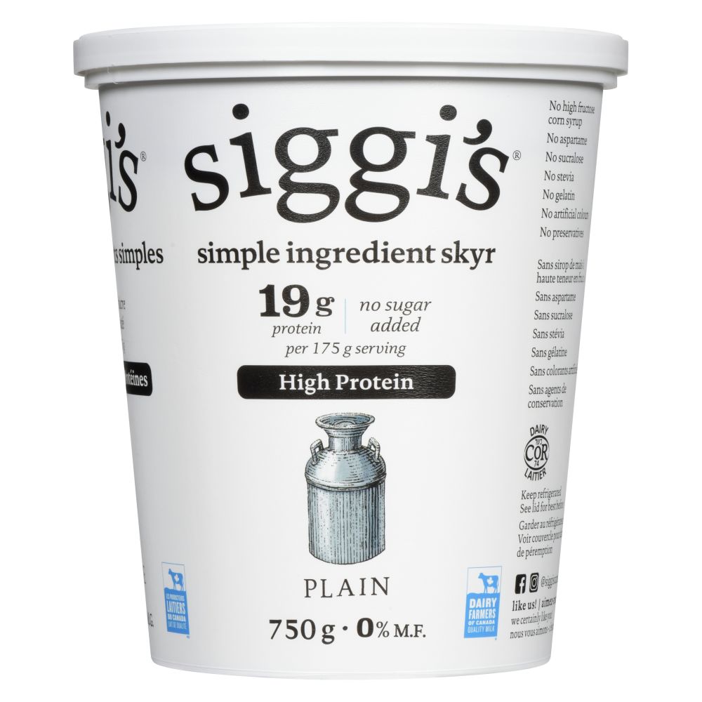 Siggi's Skyr Yogurt Plain 0% M.F. 750g